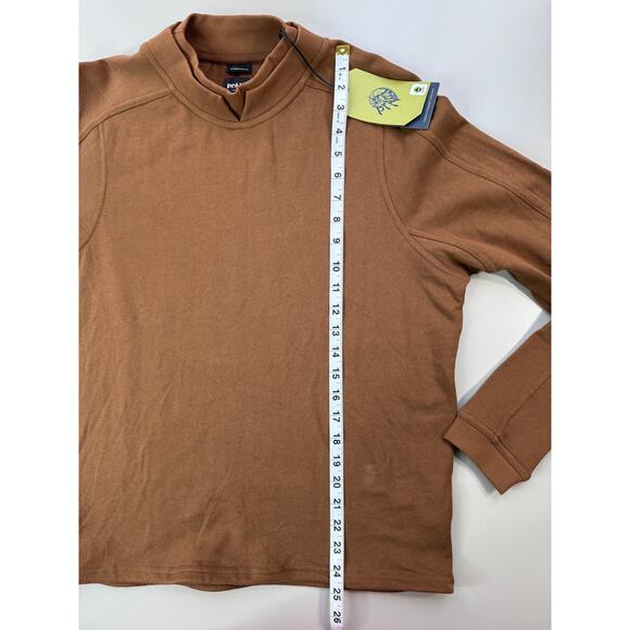 prAna Snakebite Sweatshirt XS Gender Neutral Sepia Brown Organic Cotton NWT - Picture 11 of 15